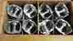 1883px Sealed Power 365 Cadillac Pistons 1956 Thru 1957 Standard Bore Cast Set Of 8 Nos