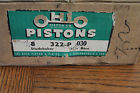30over 322-p Ohio Piston Pin 1956 Studebaker V8 3 9 16th Set Of 8 Pistons New Old Stock