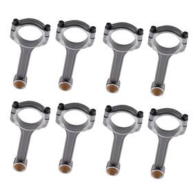 H4k597 Bfo I Beam 6.000 Inch 2.100 .927 5140 Connecting Rods Set Floating For Chevy Sbc 350