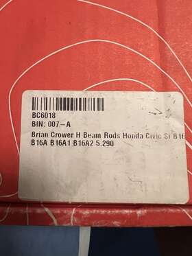 Bc6018 Brian Crower H Beam Rods Honda Civic Si B16 B16a B16a1 B16a2 5.290