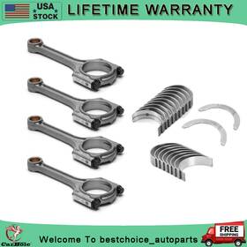 Rbhy23 Carbole 4pcs Connecting Rods And Bearing Kit For Kia Soul Forte Hyundai Tucson Elantra