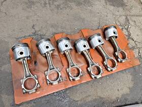 0r3780 Cat Set Of 6 Caterpillar 3406c Diesel Engine Connecting Rods With Pistons Oem