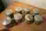 Csx-300 Set Lot Of 8 Ford Flathead Metal Aluminum Pistons Car Parts