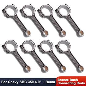 R27250 Demotor Performance For Chevy Sbc 350 Connecting Rods 5140 I Beam Bronze Bush 6.000 Inch 2.100 .927