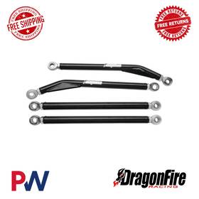 522706 Dragonfire Racing Dragon Fire Black High-clearance Radius Rods For Honda Talon