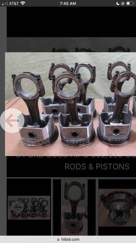 7006p Ford 3cae Boss 289/302 Hipo Set Of 8 Connecting Rods C3ae And Pistons