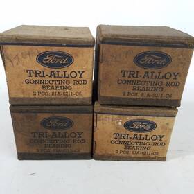 81a-6211-c6 Ford Lot 4 Oem Rod Bearings Flathead V8 1939-1942 Trialloy .010 Us