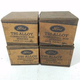 81a-6211-m6 Ford Lot 4 Oem Rod Bearings Flathead V8 1939-1942 Trialloy .020 Us