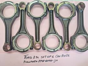 Ft4e-6k100-ja Ford #ft4e-6k100-ja. 3.5l V-6 Set Of 6 Connecting Rods - Used
