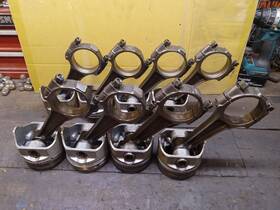 D9te-aa Ford H707p 370 Big Block Connecting Rods And Pistons Aq51 .040