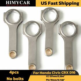 Cr-hon-d16 Himycar Forged H-beam Connecting Rods For Honda Civic Crx D16 D16a D16y7 D16y8 D16z6 Zc