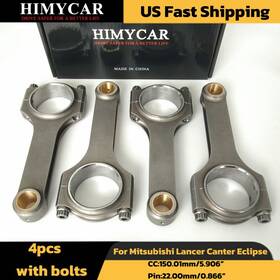 Cr-mit-4g63-02 Himycar H-beam Forged 4340 Connecting Rods For Mitsubishi Eclipse Lancer Evo Galant 4g63