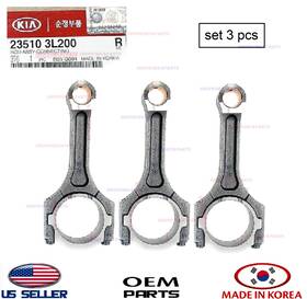 235103l200 Hyundai 235103l200/3 Engine Connecting Rod Set 3pcs Oem Kia 3.8l V6 10-23 See Compatibility