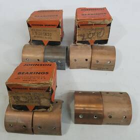 Fb301-30 Johnson Bronze 4 Vtg Ford V8 Connecting Rod Bearings Resizable