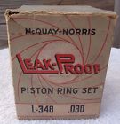 L-348 Mcquay Norris 1939 40 41 42 43 44 45 46 47 Ford Mercury 030 Oversize Piston Rings Set