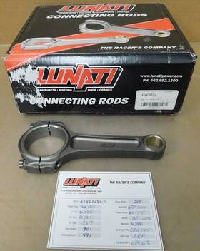 61461251-8 Lunati Connecting Rods 6.125 Long 2.125 Jrnl 4340 Steel 8pcs
