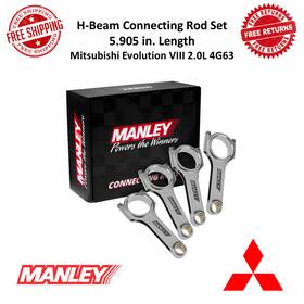 14021-4 Manley H-beam Connecting Rod Set 5.905 Inch Length For Mitsubishi Evolution Iii 2.0l