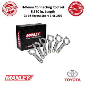 15027r6-6 Manley H-beam Connecting Rod Set 5.590 Inch Length For 93-98 Toyota Supra 3.0l 2jzg