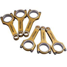 1bz73w Maxpeedingrods 6x Titanizing Connecting Rods For Audi Vw Golf 99-05 2.8l 12v Vr6 24v 164mm