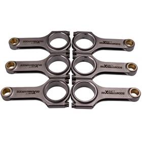4qogcb Maxpeedingrods 6pcs Connecting Rods For Chrysler Pentastar 200 Jeep Wrangler Jk 3.6 V6 156.5mm