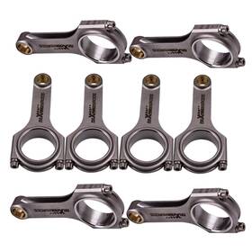 Maxpeedingrods 4z3x6d Forged H-beam Connecting Rods Arp For Chevy Small Block Sbc 6.100 Inch 2.225 .945