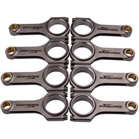 59z382 Maxpeedingrods 8x H-beam Connecting Rods For Chevy Small Block V8 Sbc 5.700 Inch 2.100 .927