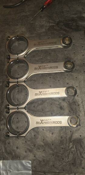 5gx7wa Maxpeedingrods 4x Forged 4340 Connecting Rods For Vw Passat Golf Gti 1.8t Pin 19mm Taper 800hp