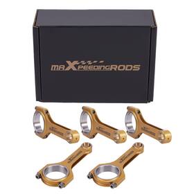 5xuj98 Maxpeedingrods 5x Titanizing Connencting Rods Arp 2000 For Audi Rs2 2.2l Turbo 5cyl 5.669 Inch