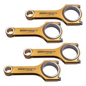 6pse52 Maxpeedingrods 4x Titanizing Connecting Rods For Honda Civic Crx D16 Zc Sohc Vtec D Arp 5.394 Inch