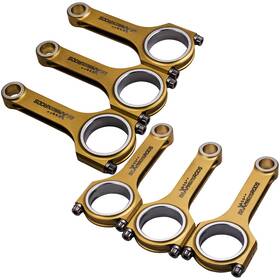 Aije9y Maxpeedingrods Titanizing Forged 4340 H-beam Conrod For Audi Vw Vr6 Golf Corrado 2.8 2.9 164mm