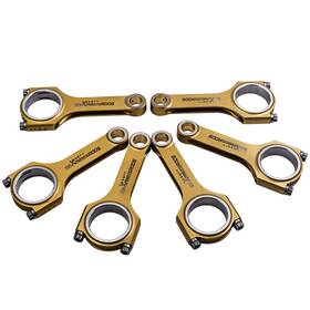 Maxpeedingrods Cz6w3j Titanized 4340 Connecting Rods Arp Bolts For Audi Vw Vr6 Golf Corrado 2.8 2.9