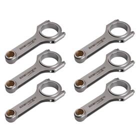 Maxpeedingrods F3jah1 6pcs Racing Connecting Rods For Toyota 1fz Land Cruiser 154mm 4340 Steel H-beam