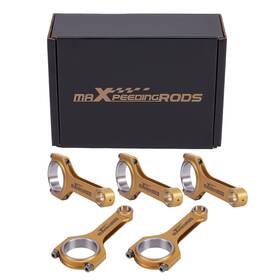 F605vb Maxpeedingrods 5x Steel Connecting Rods Rod For Audi Rs2 2.2l Turbo 5cyl 144mm 800 Hp