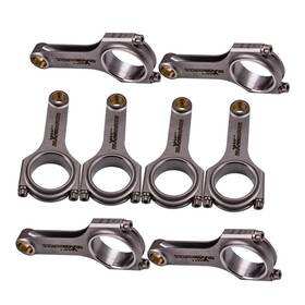 Fo67j0 Maxpeedingrods Forged H-beam Connecting Rods For Chevy Small Block Sbc 6.000 Inch 2.100 .927 Arp
