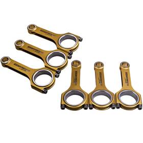 Maxpeedingrods Gx5fij 6x Titanizing H-beam Connecting Rods For Audi Vw Vr6 Golf Corrado 2.8 2.9