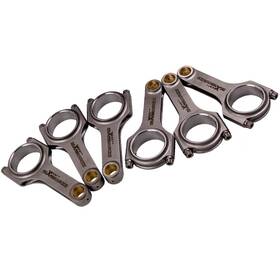 Hi5mvf Maxpeedingrods 6pcs Connecting Rod Rods For Audi Vw Golf R32 A3 3.2l Vr6 24v 84mm 6.457 Inch Arp