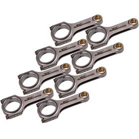 Mt3pu6 Maxpeedingrods Forged Steel Connecting Rods For Chevy Small Block V8 Sbc 5.700 Inch 2.100 .927