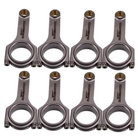 Pkvqj3 Maxpeedingrods 8pcs H-beam Connecting Rods For Chevrolet Chevy Small Block V8 Engine 6 Inch