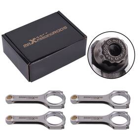 Tt1.8t Maxpeedingrods Qf8ep9 4x Connecting Rods Fit Vw Golf Mk4 Passat Audi 144mm 19mm Pin Arp Bolt