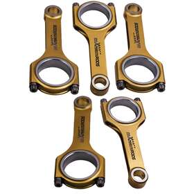 Wm1fn5 Maxpeedingrods 5pcs H-beam Connecting Rods Conrods For Volvo 850 C70 T5 2.3l With Arp 2000 Bolts