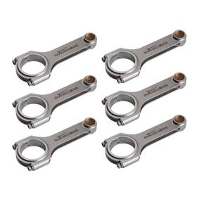 Maxpeedingrods Xqw09t 4340 Steel H-beam Conrods For Toyota 1fz Land Cruiser Lx450 154mm 6.063 Inch 6pcs