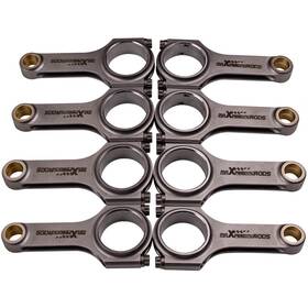 Xyo3s1 Maxpeedingrods Connecting Rods 6.100 Inch H-beam For Ls Ls3 Chevy Camaro Corvette Forged 4340 Steel