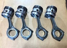 1h704 Mg Bmc Mowog 1h702 Set Of 4 Mga 1500 Connecting Rods And Pistons .030 Used Read