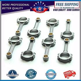 Pce274.1126 Monkemon-1 5.7ftft I-beam 5140 Connecting Rods For Sbc Chevy 350 Bushed Floating
