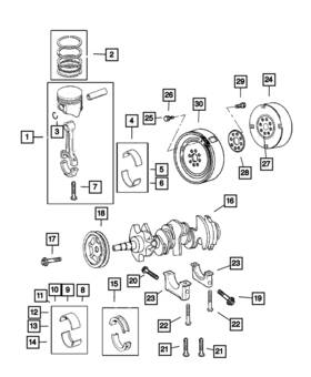 04626658ad Mopar Genuine Connecting Rod Bearing Package 4626658ad