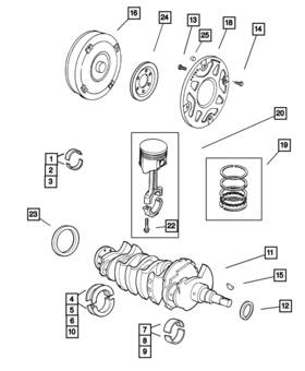 04728991ab Mopar Genuine Connecting Rod Bearing Package 4728991ab