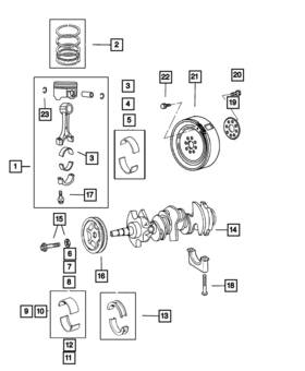 04796548ac Mopar Genuine Connecting Rod Bearing Package 4796548ac