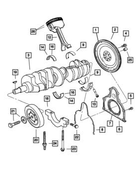 05037004aa Mopar Genuine Connecting Rod Bolt 5037004aa