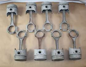 1673758 Mopar 1957/58 Chrysler Dodge 392 Hemi Pistons And Connecting Rod Set Used - Please Read