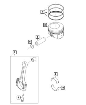 68440251aa Mopar Genuine Connecting Rod Bolt